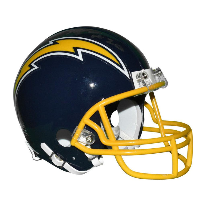 Natrone Means Signed San Diego Chargers Mini Replica Blue 1974-87 Throwback Football Helmet (JSA) - RSA
