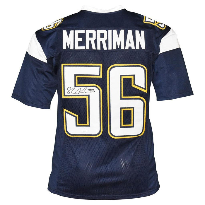 Shawne Merriman Signed San Diego Blue Football Jersey (JSA) - RSA