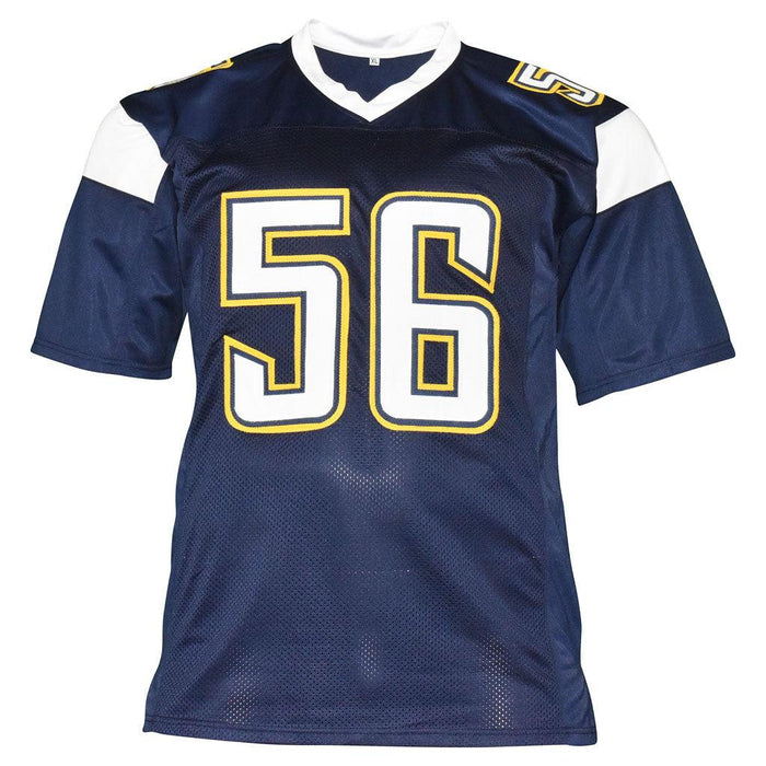 Shawne Merriman Signed San Diego Blue Football Jersey (JSA) - RSA
