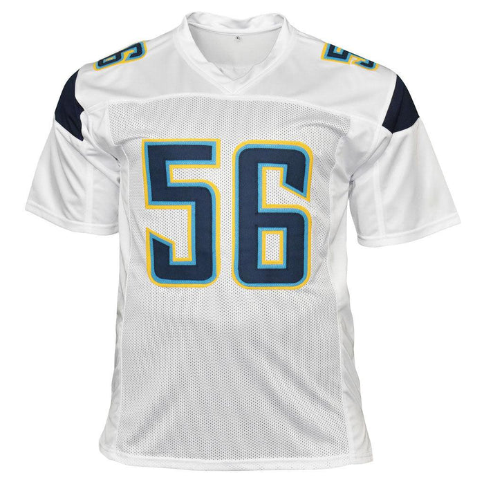 Shawne Merriman Signed Los Angeles White Football Jersey (JSA) - RSA