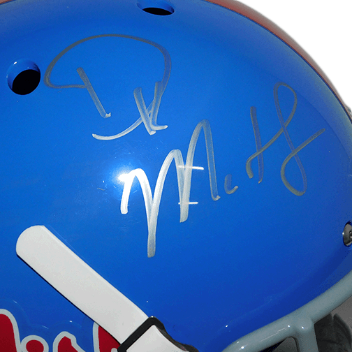 DK Metcalf Signed Ole Miss Light Blue Mini Helmet JSA - RSA