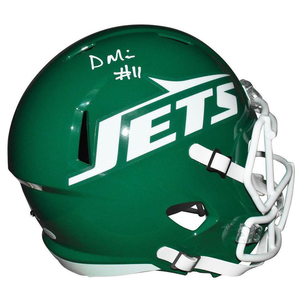 Denzel Mims Signed New York Jets Speed Full-Size Replica 1978-89 Throwback  Football Helmet (JSA)