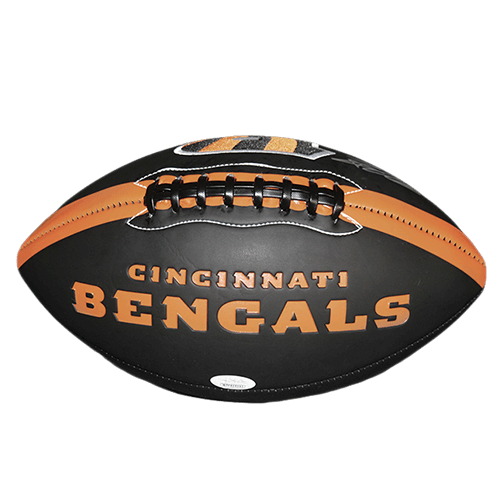 Joe Mixon Bengals Logo Full Size Football Autographed (JSA) - RSA