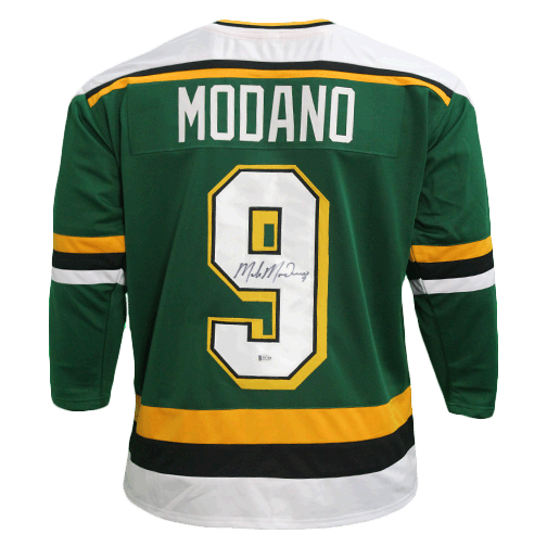 Mike Modano Autographed Pro Style Green Hockey Jersey (JSA) - RSA