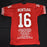 Joe Montana Signed San Francisco 49ers Red Stats Jersey (Beckett) - RSA