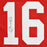 Joe Montana Autographed Pro Style Football Jersey Red Stat (JSA) - RSA