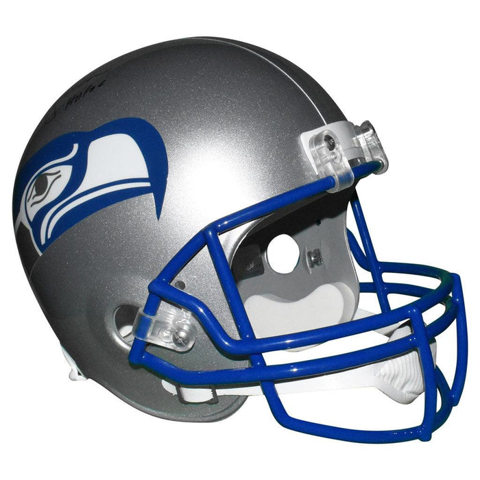 Warren Moon Signed HOF 06 Inscription Seattle Seahawks Full-Size Replica 1983-2001 Throwback Football Helmet (JSA) - RSA