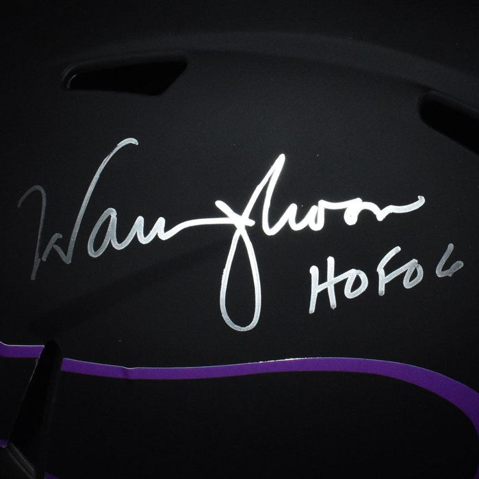 Warren Moon Signed HOF 06 Inscription Minnesota Vikings Eclipse Speed Full-Size Replica Football Helmet (JSA) - RSA