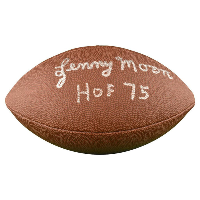 Lenny Moore Signed HOF 75 Inscription Wilson Official NFL Replica Football (JSA) - RSA