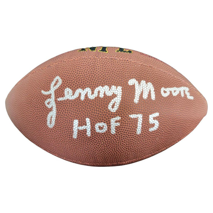 Lenny Moore Signed Wilson Official NFL Replica Football (JSA) - RSA