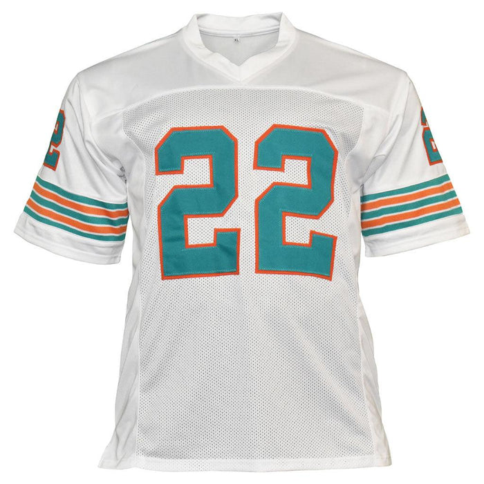 Mercury Morris Signed Miami White Football Jersey (Beckett) - RSA