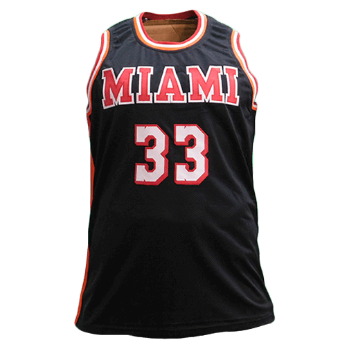 Alonzo Mourning Autographed Miami Basketball Jersey Black (JSA) - RSA