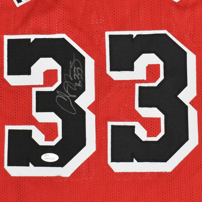 Alonzo Mourning Signed Miami Red Basketball Jersey (JSA) - RSA