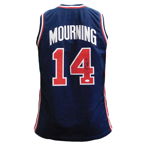 Alonzo Mourning Autographed USA Basketball Jersey (JSA) - RSA
