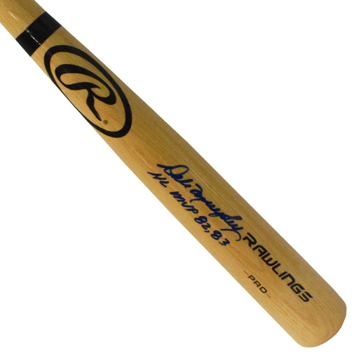 Dale Murphy Signed Inscribed 82-83 NL MVP Rawlings Baseball Bat Blonde (PSA) - RSA