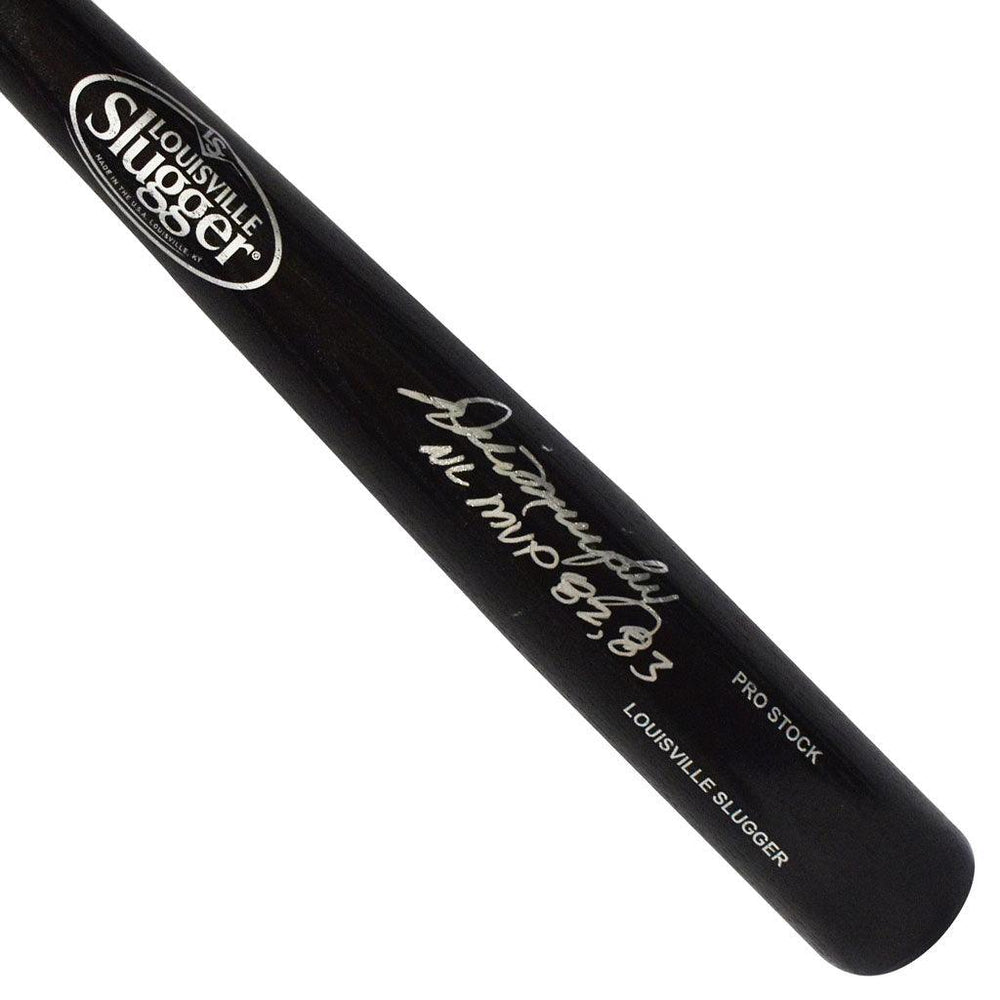 Dale Murphy Signed NL MVP 82-83 Inscription Louisville Slugger Official MLB Black Baseball Bat (JSA) - RSA