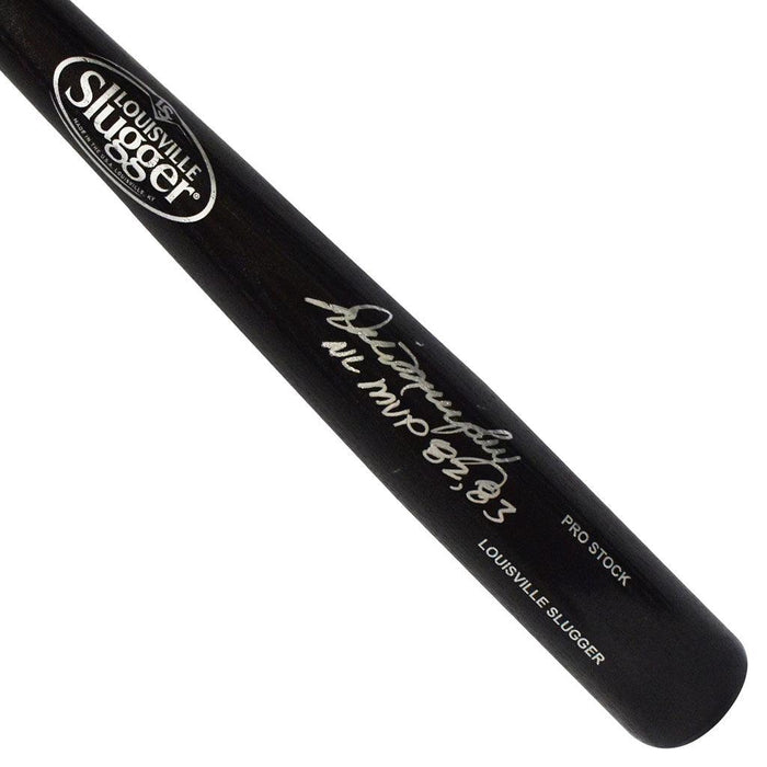 Dale Murphy Signed NL MVP 82-83 Inscription Louisville Slugger Official MLB Black Baseball Bat (JSA) - RSA