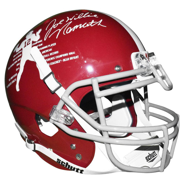 Joe Namath Signed And Inscribed Willie Alabama Crimson Tide Schutt Authentic Helmet (JSA Witnessed) - RSA