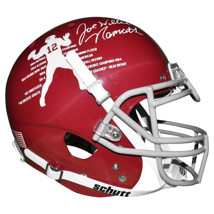 Joe Namath Signed And Inscribed Willie Alabama Crimson Tide Schutt Authentic Helmet (JSA Witnessed) - RSA