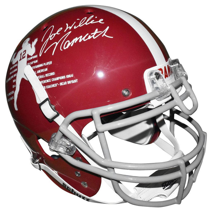 authentic 1964 football helmet Joe Namath Signed And Inscribed Willie Alabama Crimson Tide Schutt Aut — RSA