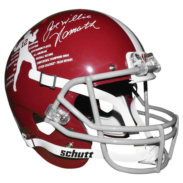 Joe Namath Signed And Inscribed Willie Alabama Crimson Tide Schutt Replica Helmet (JSA Witnessed) - RSA