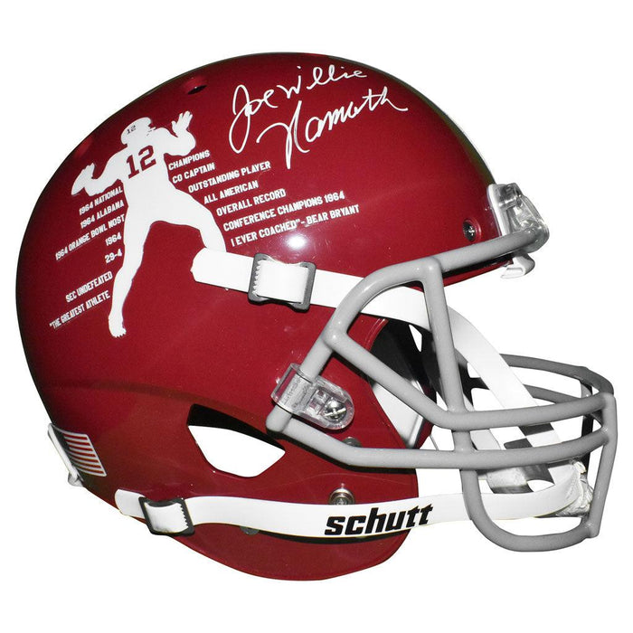 Joe Namath Signed And Inscribed Willie Alabama Crimson Tide Schutt Replica Helmet (JSA Witnessed) - RSA