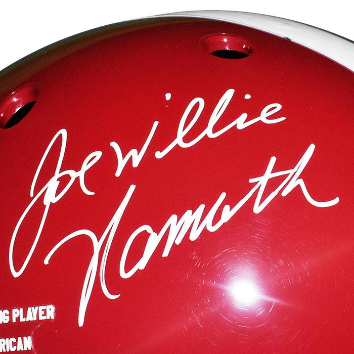 Joe Namath Signed And Inscribed Willie Alabama Crimson Tide Schutt Replica Helmet (JSA Witnessed) - RSA