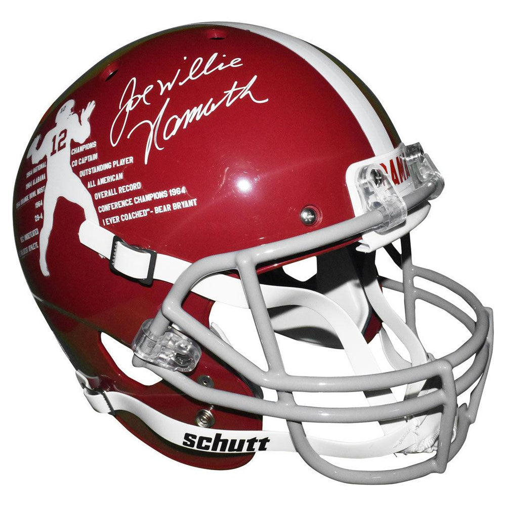 Joe Namath Signed And Inscribed Willie Alabama Crimson Tide Schutt Replica Helmet (JSA Witnessed) - RSA