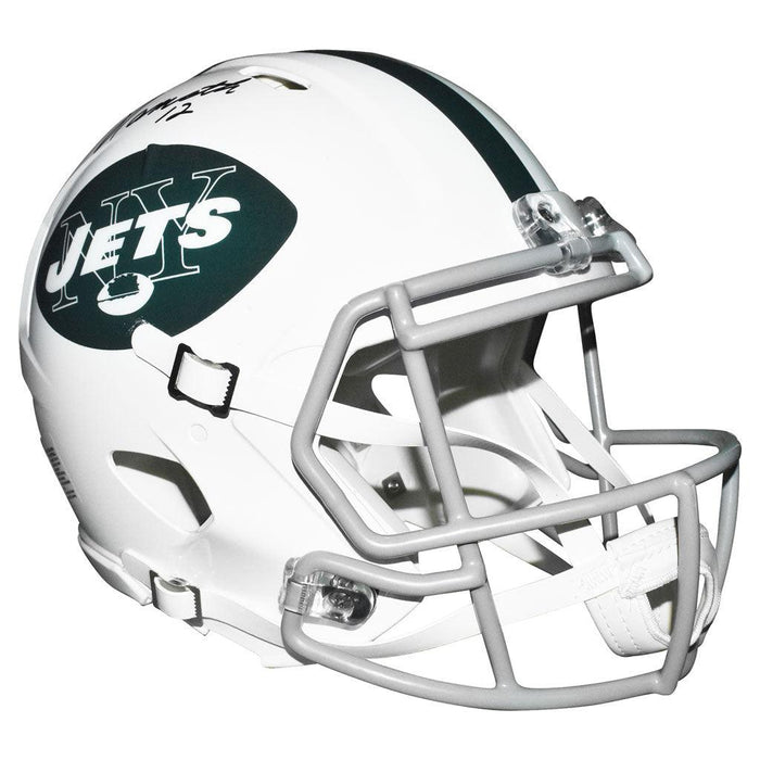 Joe Namath Signed And Inscribed Number 12 Inscription Helmet Authentic Jets Full Size Speed Helmet (JSA Witnessed) - RSA