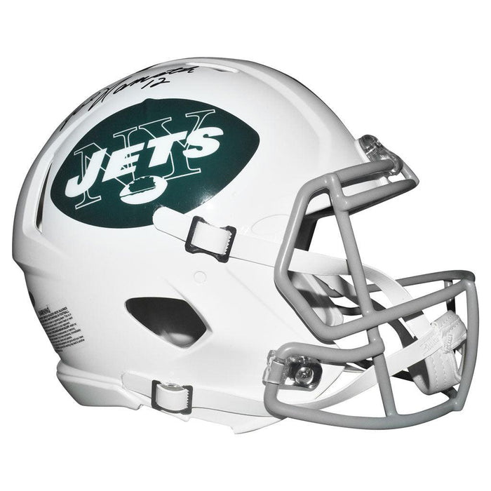 Joe Namath Signed And Inscribed Number 12 Inscription Helmet Authentic Jets  Full Size Speed Helmet (JSA Witnessed)