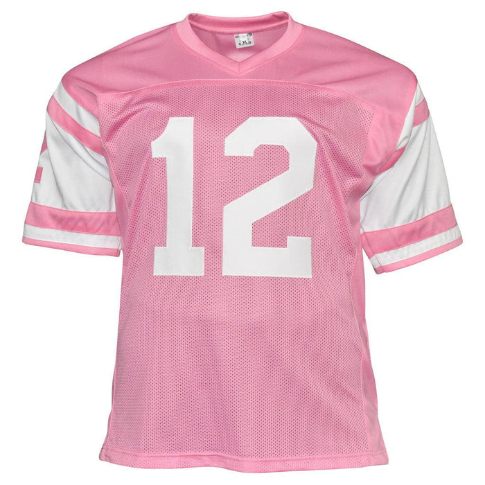 Joe Namath Signed Breast Cancer Awareness Jersey Pink and White Custom Jersey (JSA Witnessed) - RSA