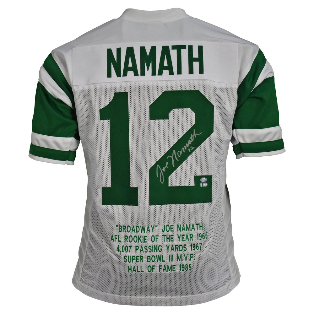 Joe Namath Signed New York Jets Jersey White (AIV & Namath Holo) - RSA