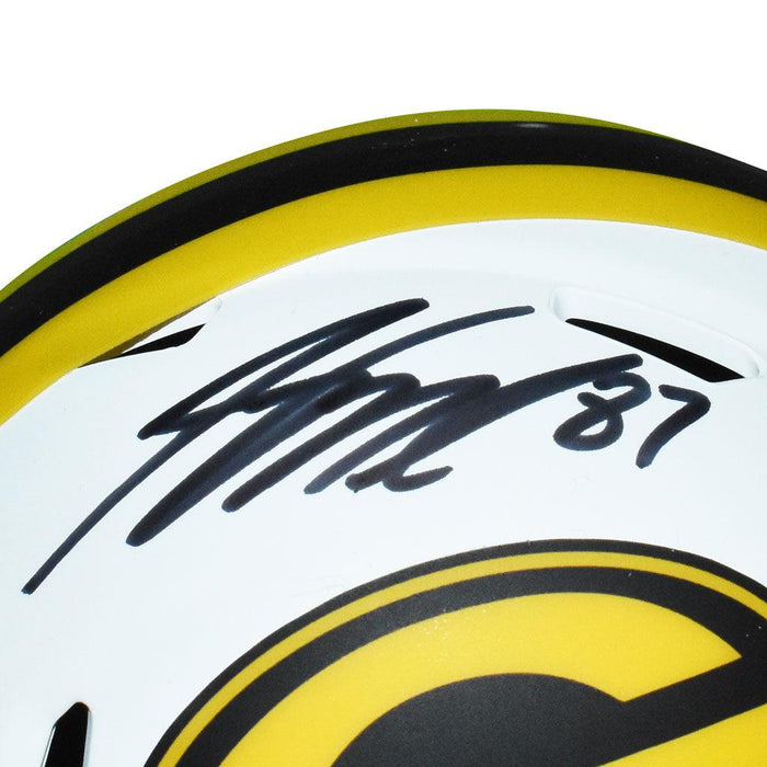 Jordy Nelson Signed Green Bay Packers Lunar Eclipse Speed Mini Replica Football Helmet (JSA) - RSA