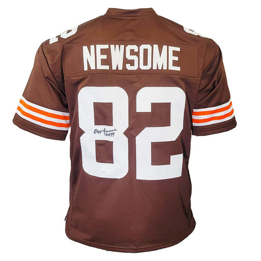 Ozzie Newsome Signed HOF 99 Inscription Cleveland Brown Football Jersey (JSA) - RSA