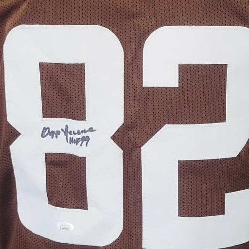 Ozzie Newsome Signed HOF 99 Inscription Cleveland Brown Football Jersey (JSA) - RSA