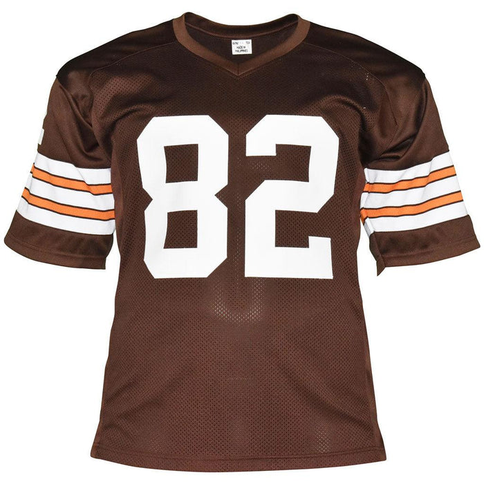 Ozzie Newsome Signed HOF 99 Inscription Cleveland Pro Brown Football Jersey (JSA) - RSA