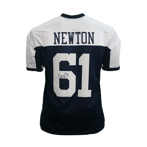 Nate Newton Pro Style Autographed Football Jersey Thanksgiving (JSA) - RSA