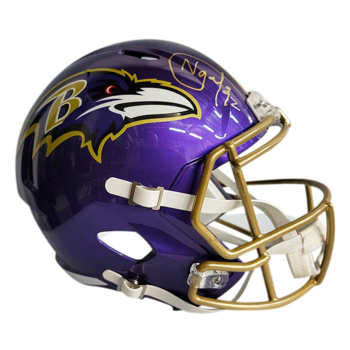Haloti Ngata Signed Baltimore Ravens Flash Speed Full-Size Replica Football Helmet (JSA) - RSA