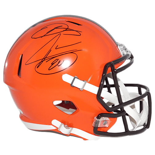 Odell Beckham Jr And Jarvis Landry Dual Signature Cleveland Browns Full Size Replica Speed Football Helmet! (JSA) - RSA