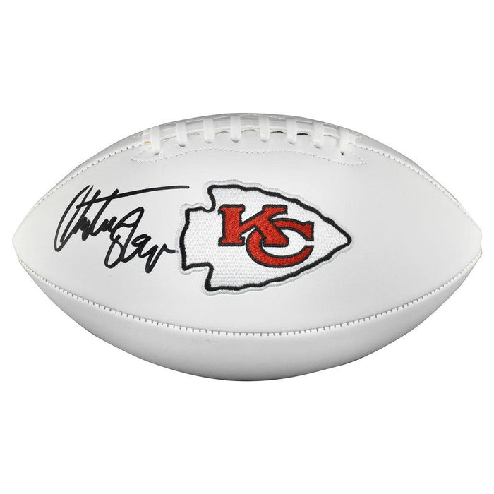 Christian Okoye Signed Kansas City Chiefs Official NFL Team Logo Football (JSA) - RSA