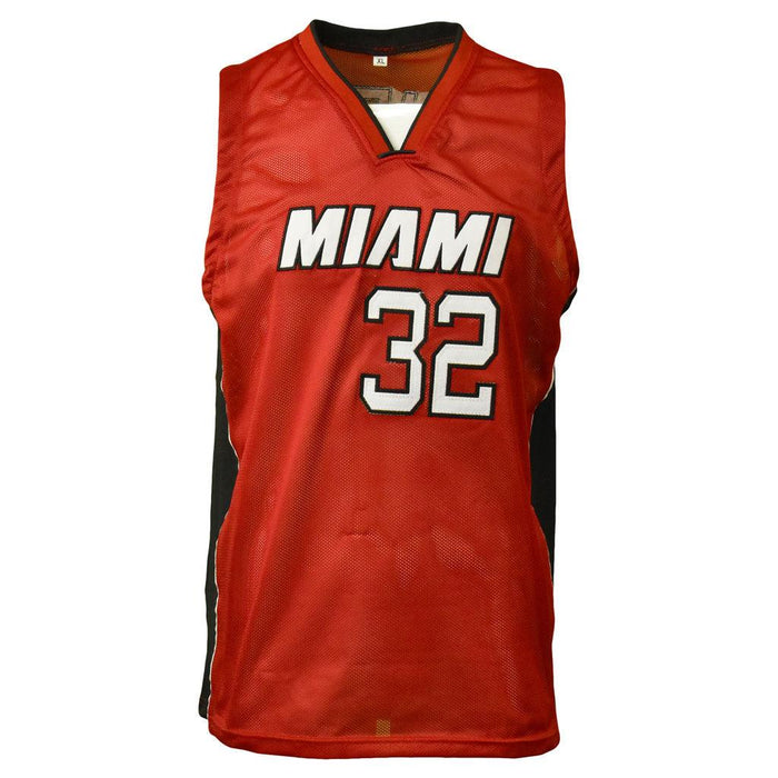 Shaquille O'Neal Signed Miami Pro Red Basketball Jersey (JSA) - RSA