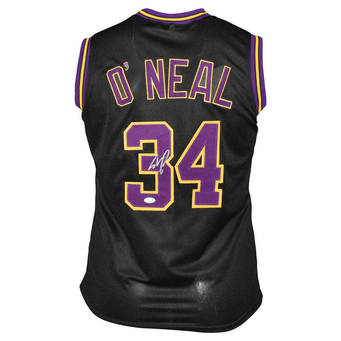 Shaq O'Neal Signed Los Angeles Pro Black Basketball Jersey (JSA) - RSA