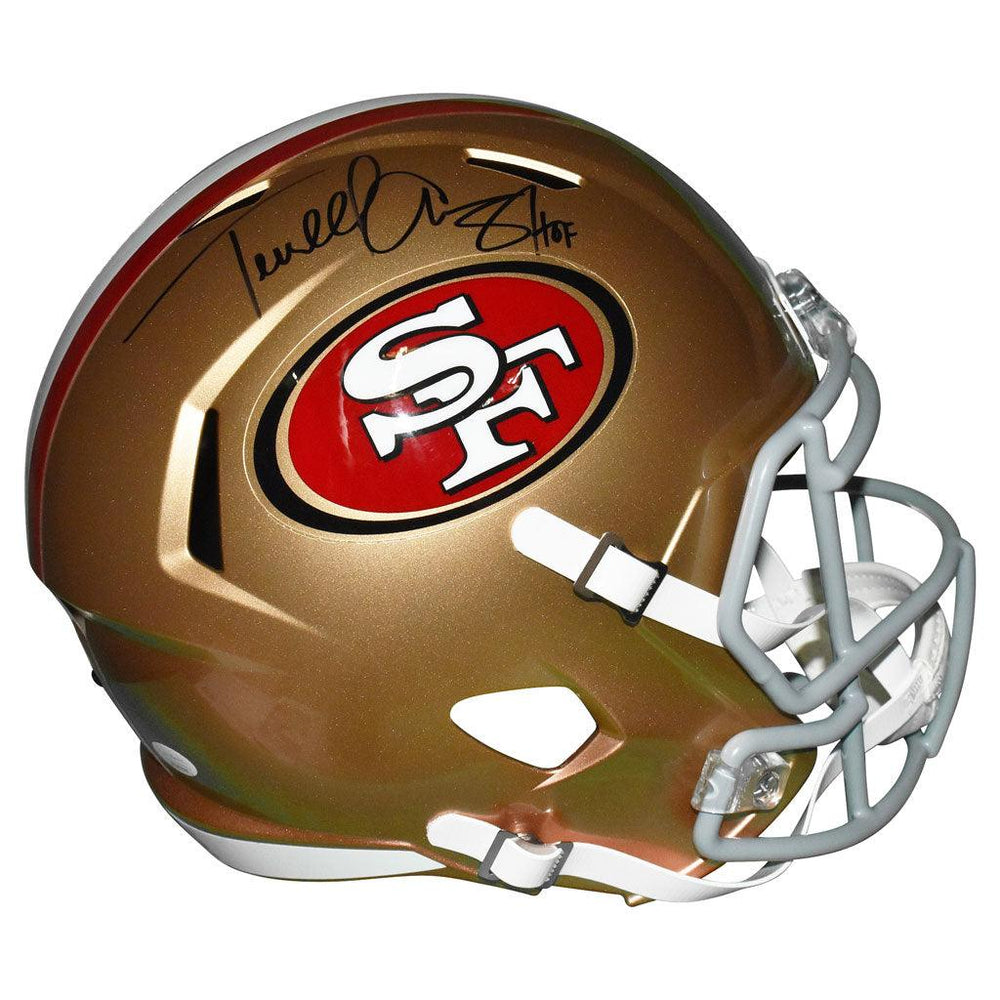 Terrell Owens Signed HOF Inscription San Francisco 49ers Speed Full-Si — RSA Terrell Owens Signed HOF Inscription San Francisco 49ers Speed Full-Si — RSA