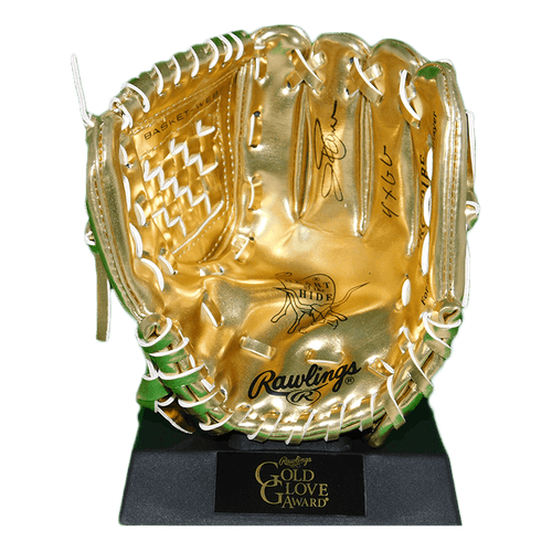 Jim Palmer Signed 4xGG Inscription Rawlings Mini Gold Glove Award