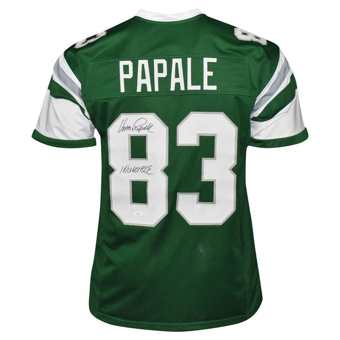 Vince Papale Signed Invincible Inscription Philadelphia Pro Green Football Jersey (JSA) - RSA