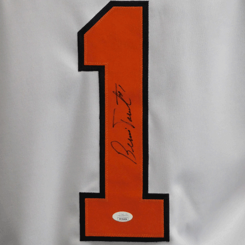 Autographed/Signed Bernie Parent Philadelphia Orange Hockey Jersey JSA COA
