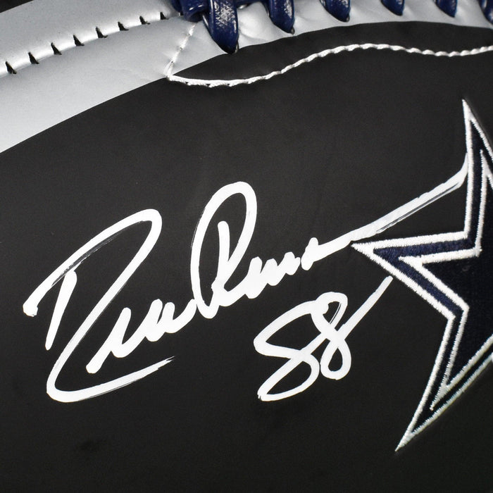 Drew Pearson Signed Dallas Cowboys Black Logo Football (JSA) - RSA