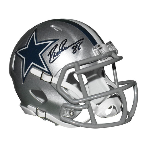 Drew Pearson Signed Dallas Cowboys Speed Mini Replica Silver Football Helmet (JSA) - RSA