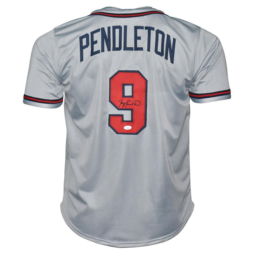 Terry Pendleton Signed Atlanta Grey Baseball Jersey (JSA) — RSA