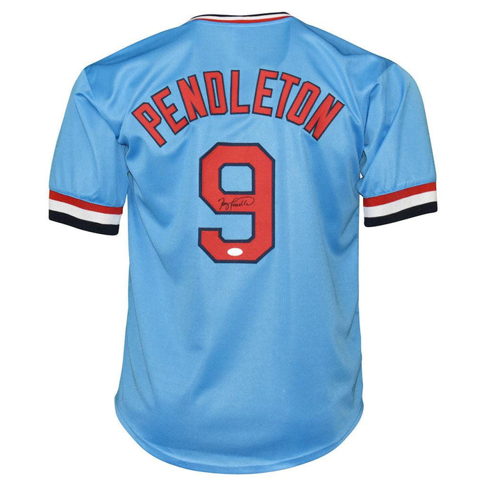 Terry Pendleton Signed St Louis Blue Baseball Jersey (JSA) - RSA